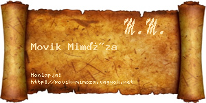 Movik Mimóza névjegykártya